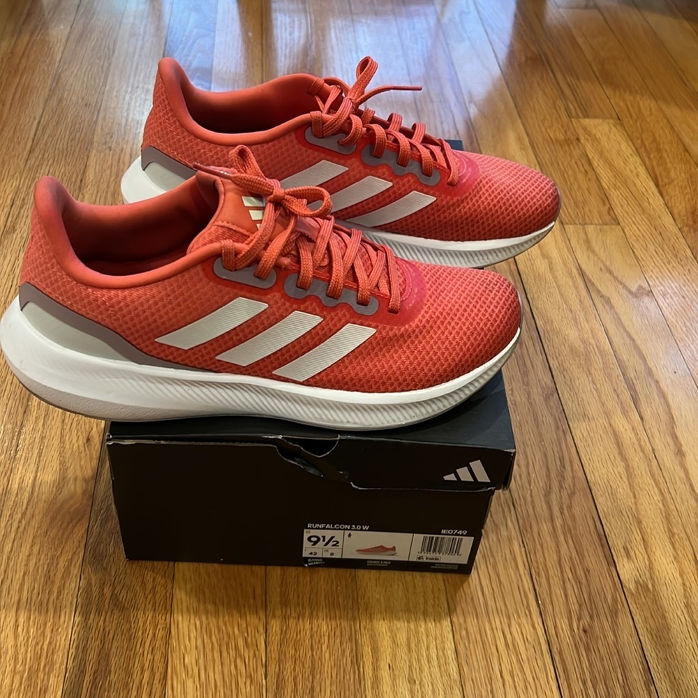 Adidas Women's Sneakers - Orange and white - Picture 3 of 9